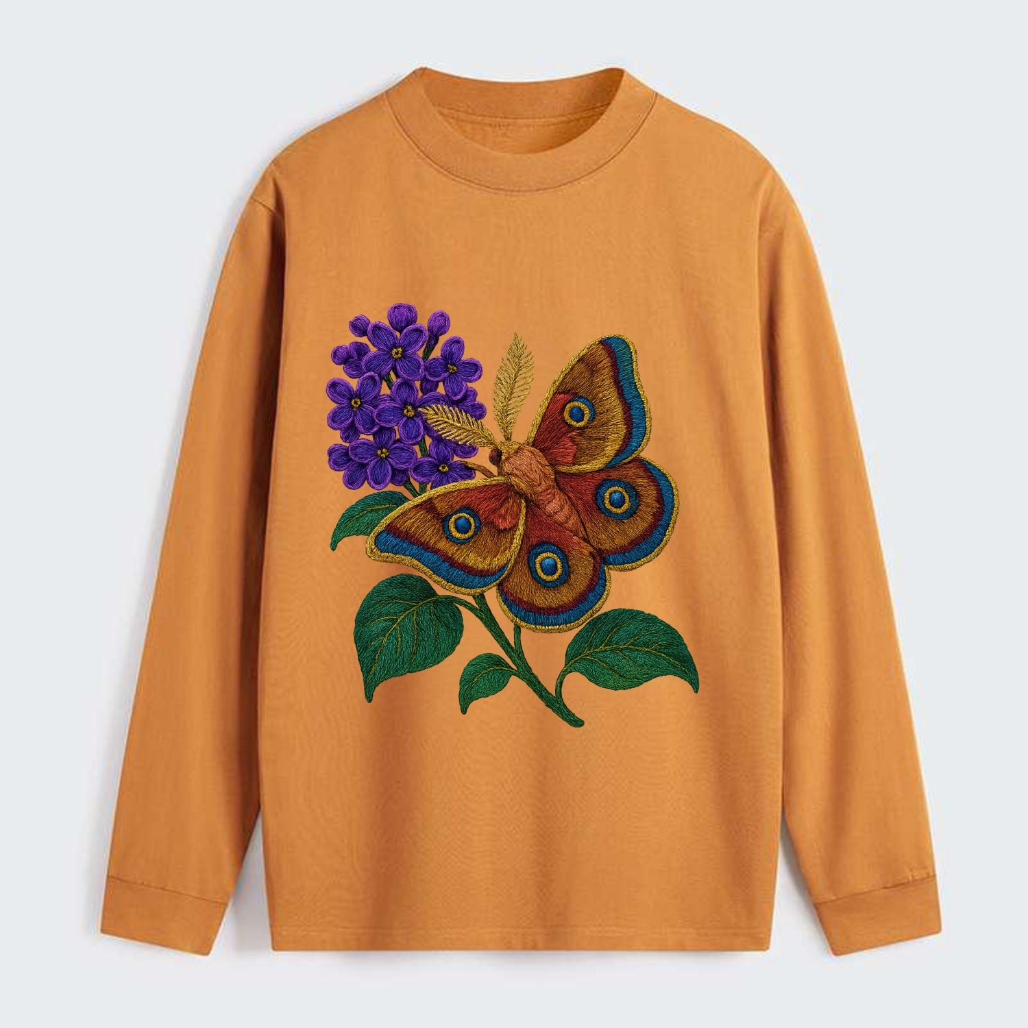 Polyphemus Moth - Classic Long Sleeve Shirt - Orange