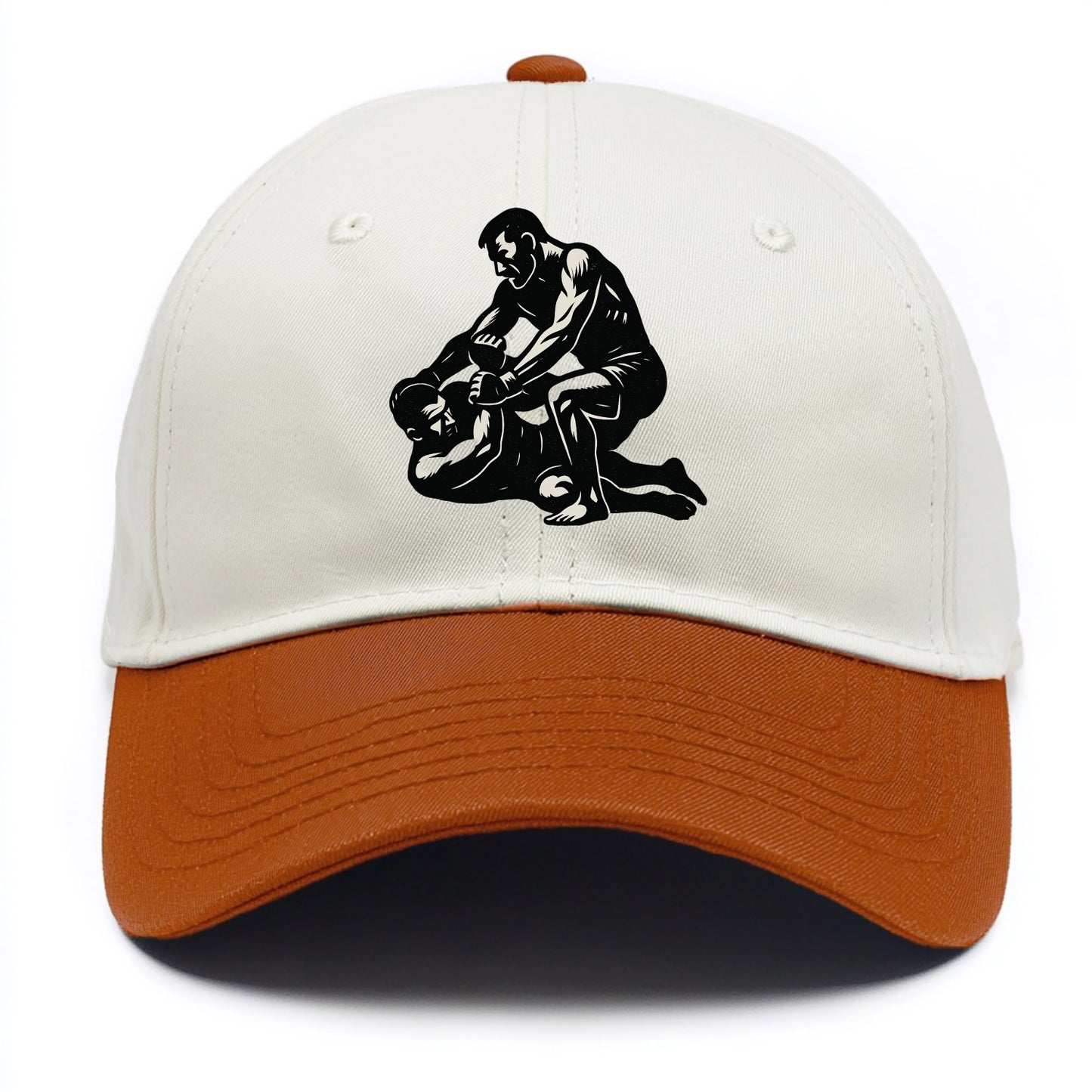 MMA fighter in ground submission hold - Two Tone Cap - Orange