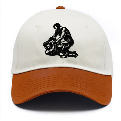 MMA fighter in ground submission hold - Two Tone Cap - Orange