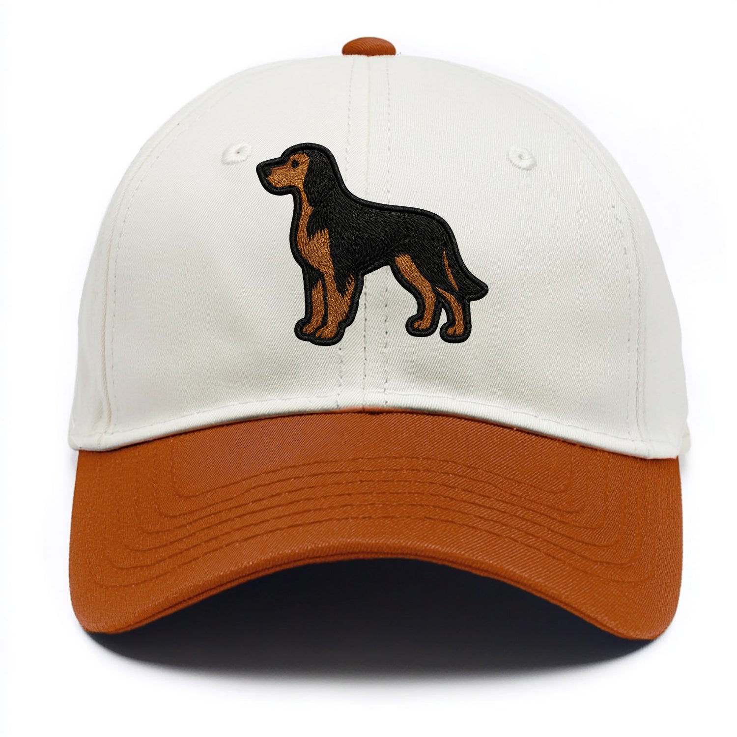 Gordon Setter - Modern setter silhouette - Two Tone Cap - Orange