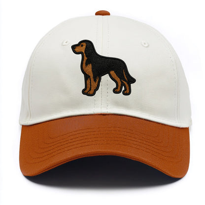 Gordon Setter - Modern setter silhouette - Two Tone Cap - Orange