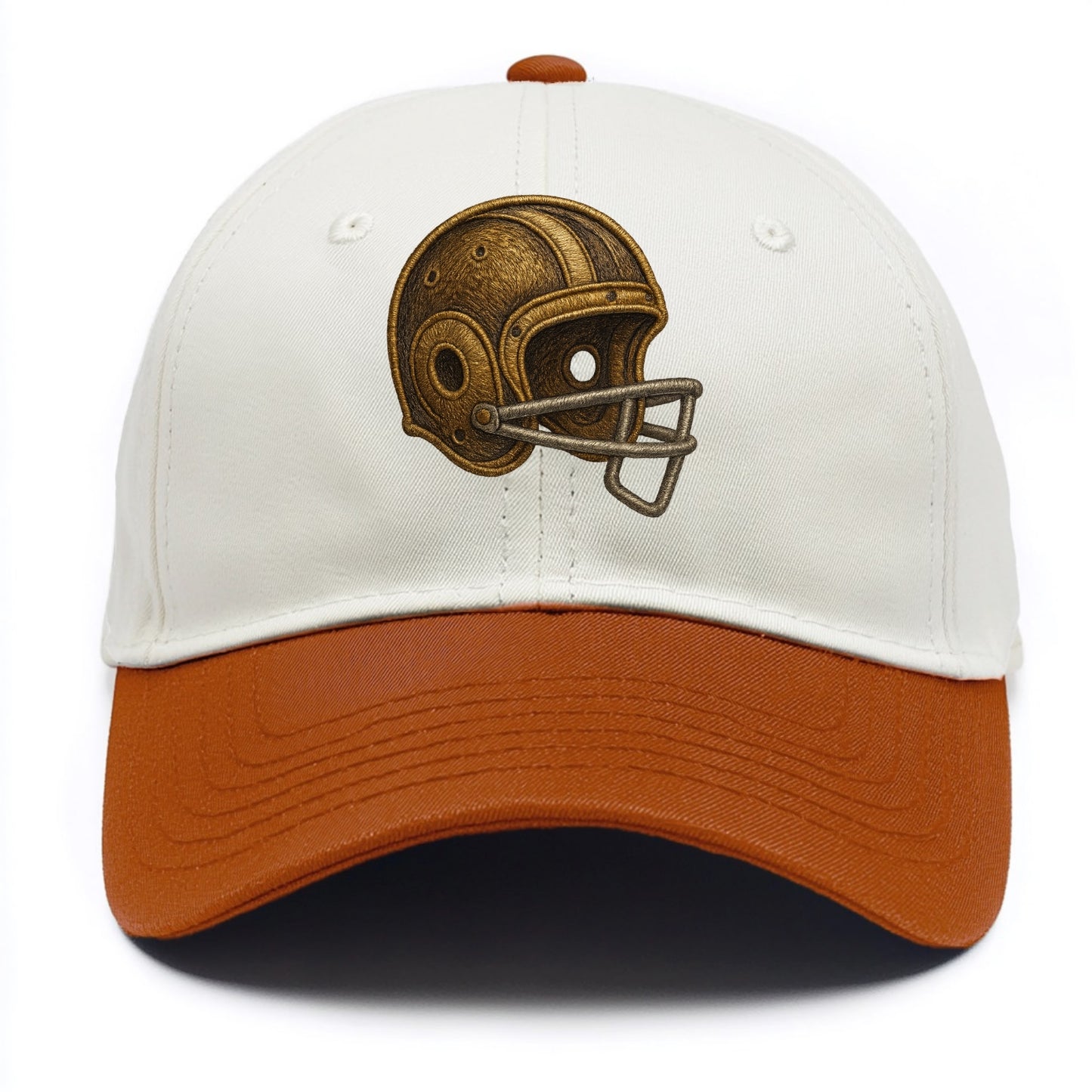 Football Helmet  - Two Tone Cap - Orange