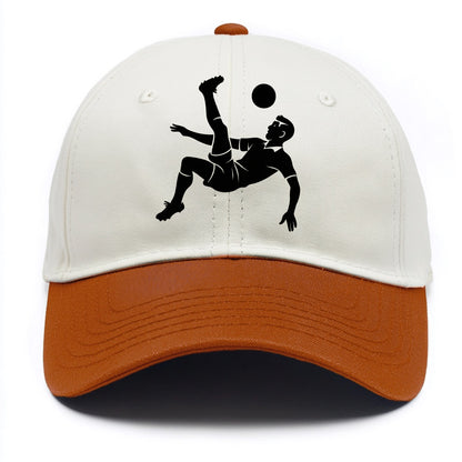 Soccer player doing a bicycle kick - Two Tone Cap - Orange