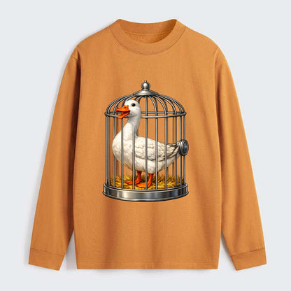 Duck In Cage - Classic Long Sleeve Shirt - Orange