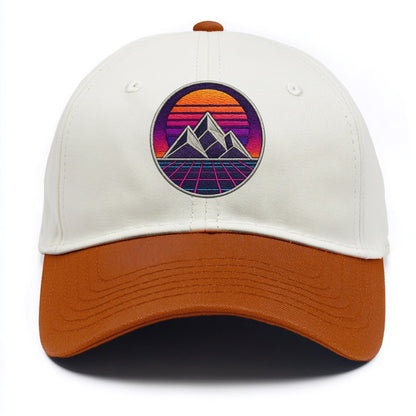 Retrowave Mountains - Two Tone Cap - Orange