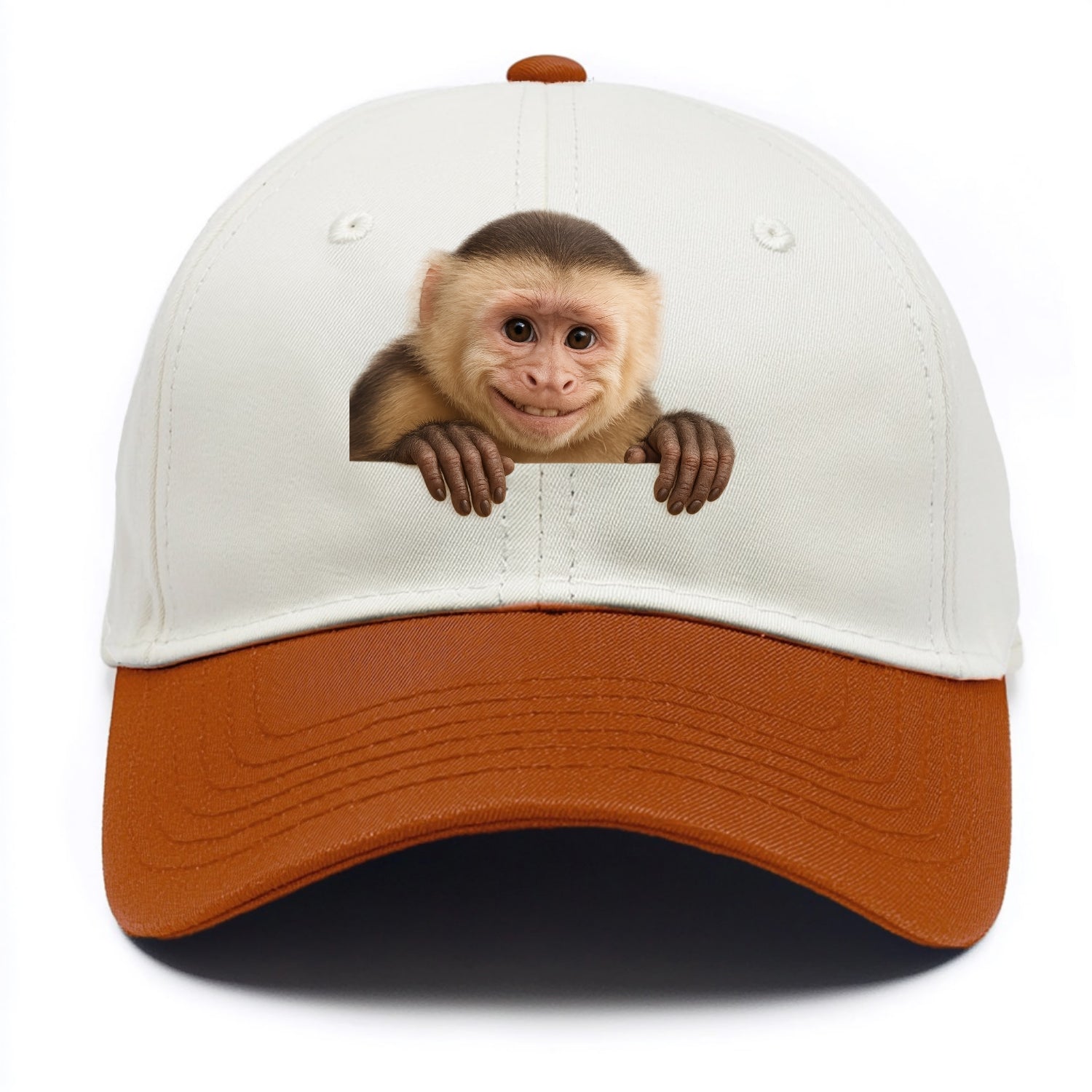 Capuchin Monkey  - Two Tone Cap - Orange