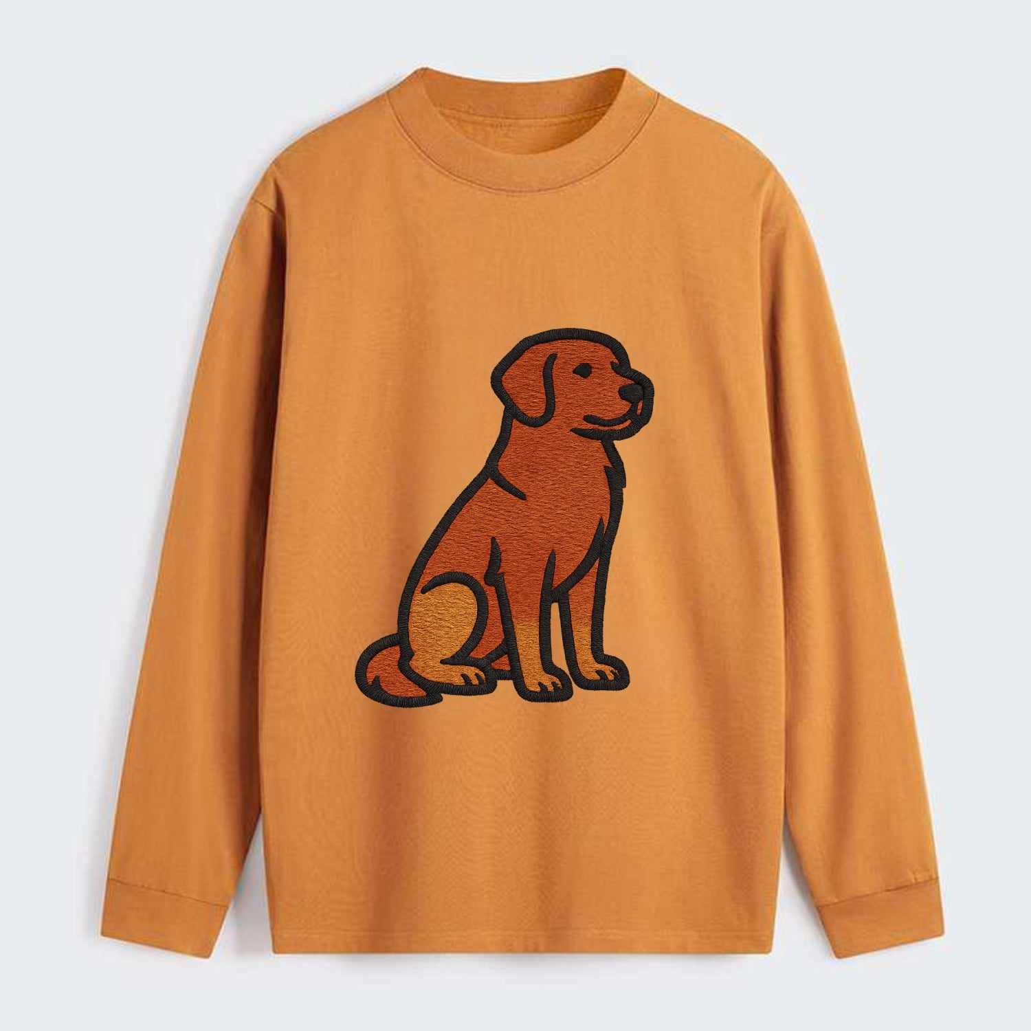 Nova Scotia Duck Tolling Retriever - Red embroidered pose - Classic Long Sleeve Shirt - Orange