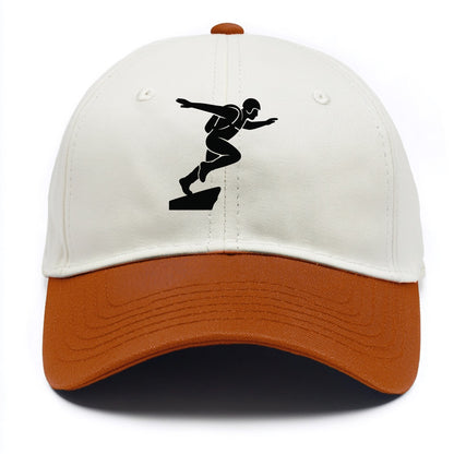 Base jumper launching off - Two Tone Cap - Orange