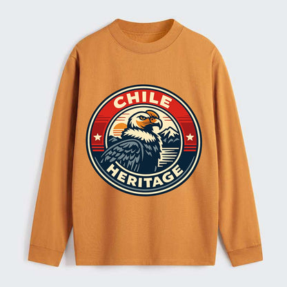 Andean Spirit Emblem - Classic Long Sleeve Shirt - Orange