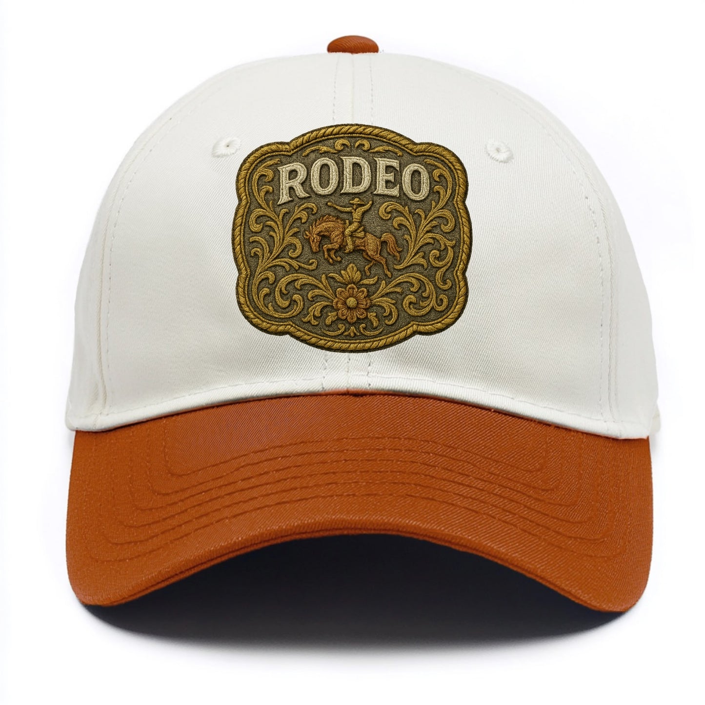Rodeo Buckle  - Two Tone Cap - Orange