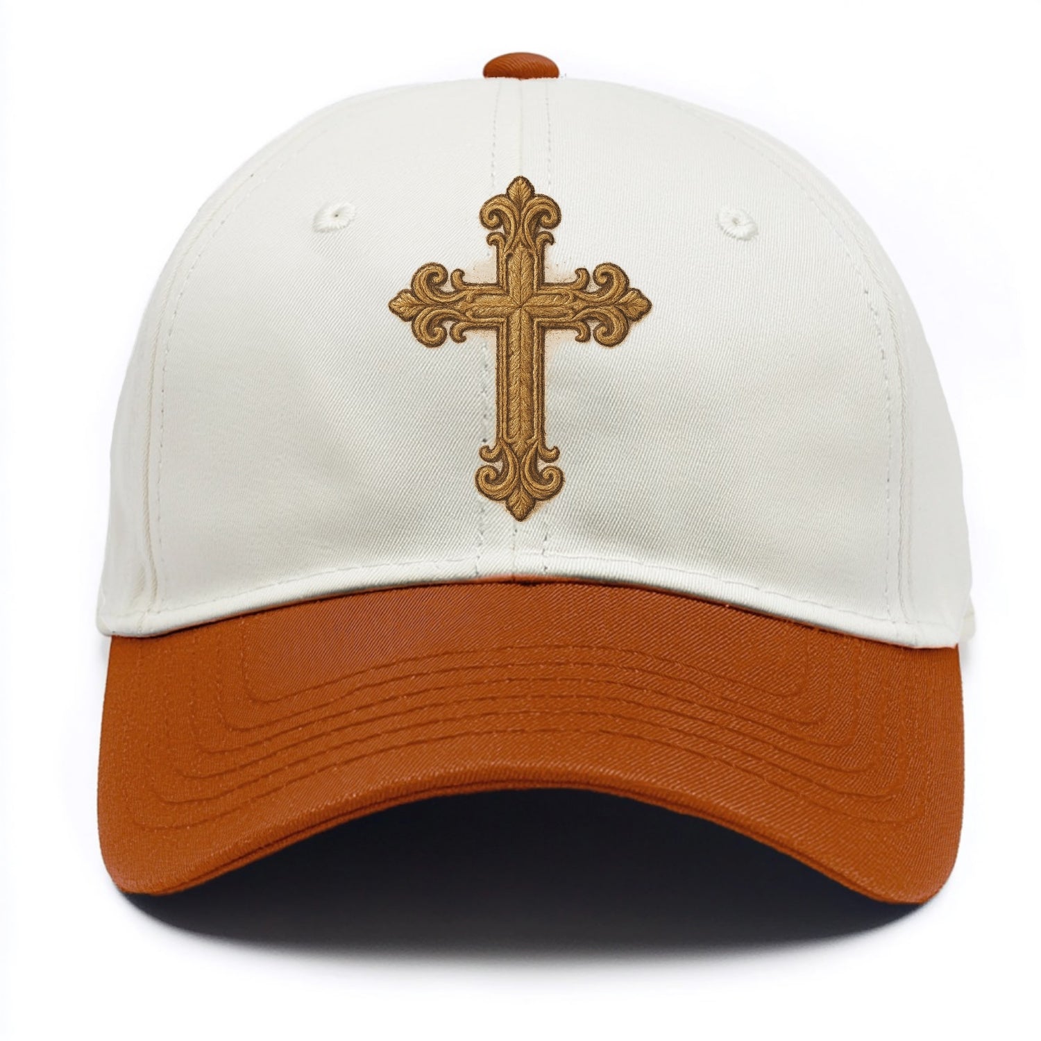 Baroque Cross  - Two Tone Cap - Orange