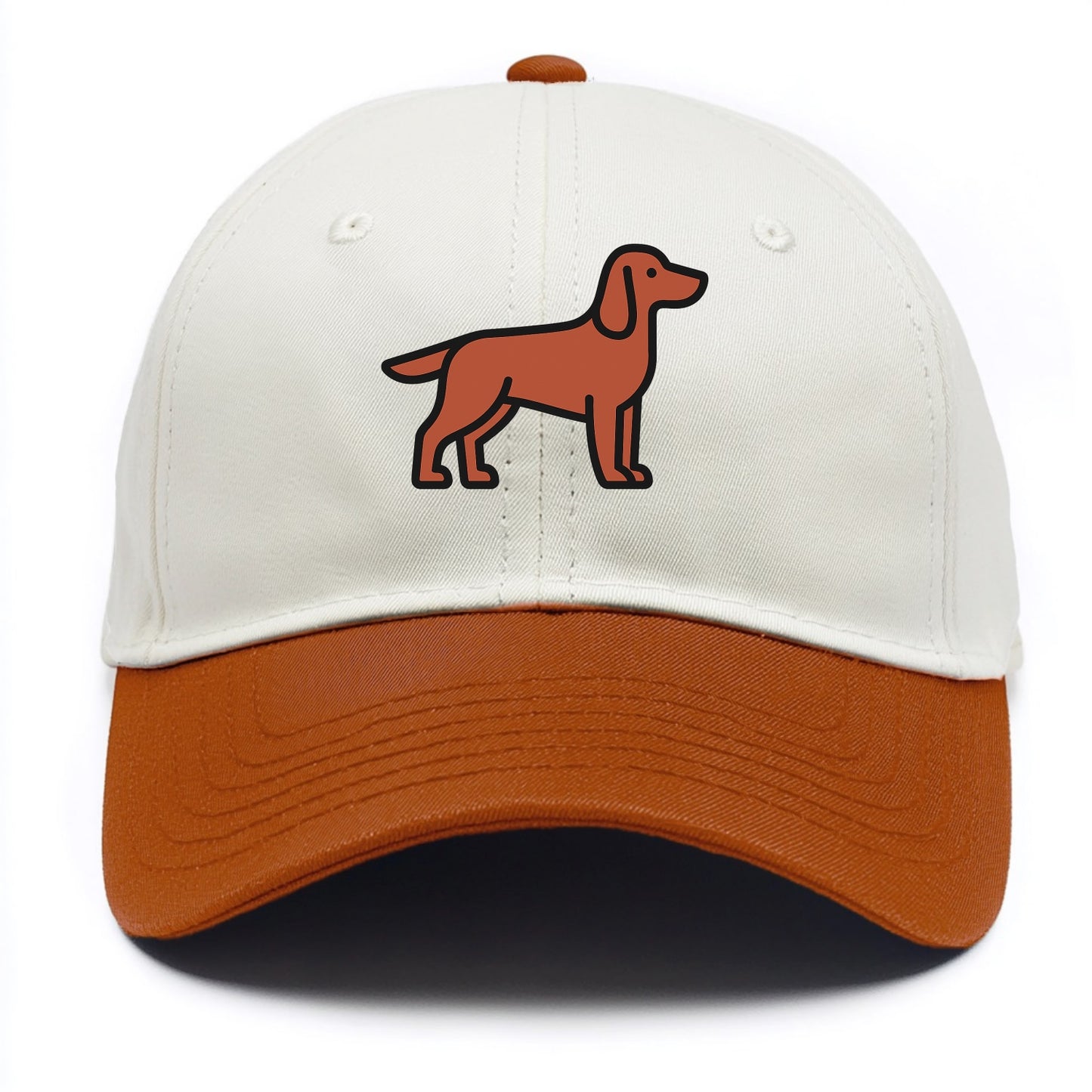 Irish Setter - Red/chestnut flat side profile - Two Tone Cap - Orange