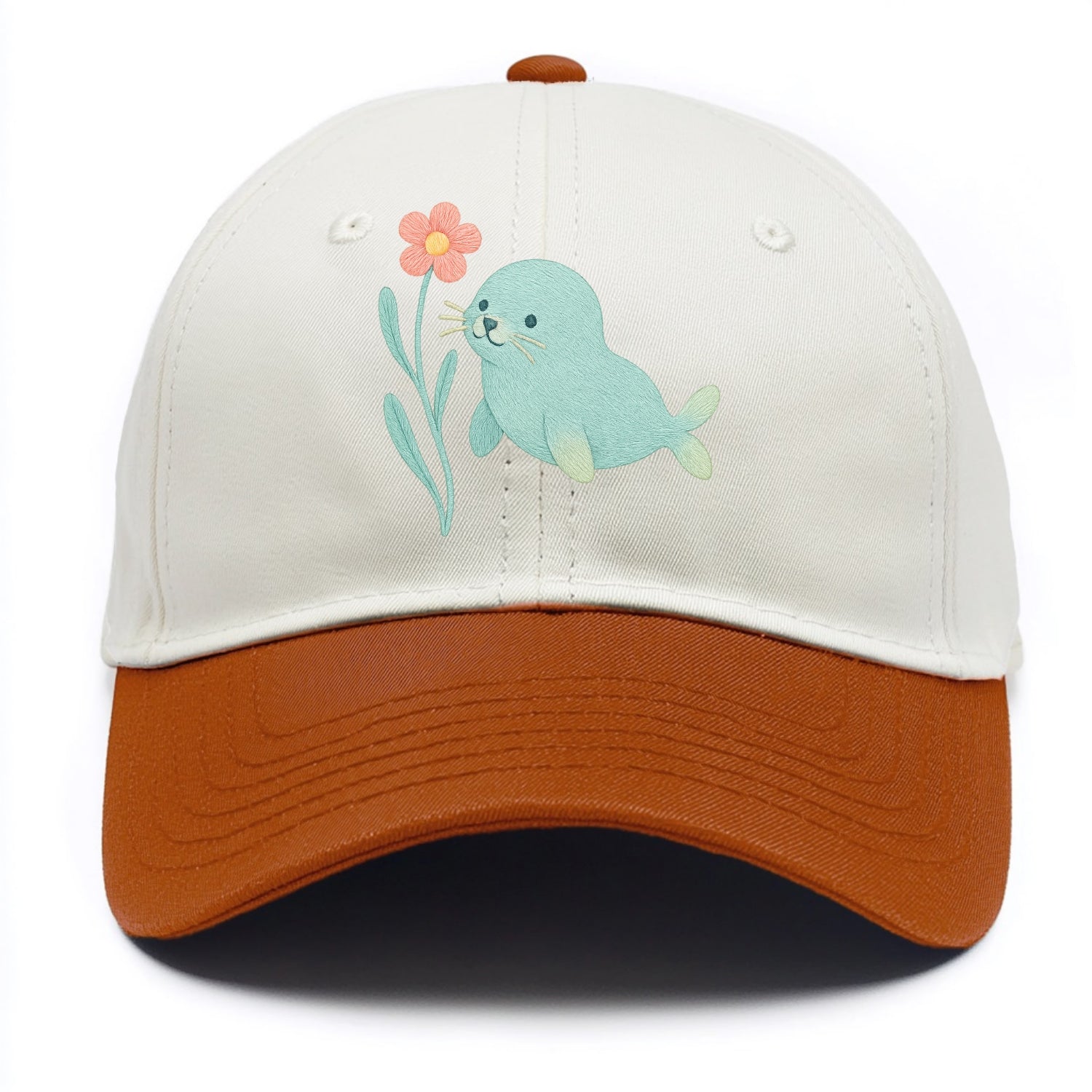 Mint Seal Pup - Two Tone Cap - Orange