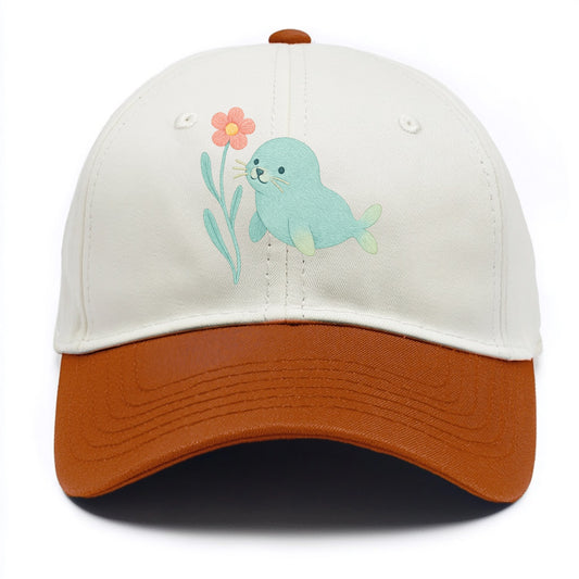 Mint Seal Pup - Two Tone Cap - Orange