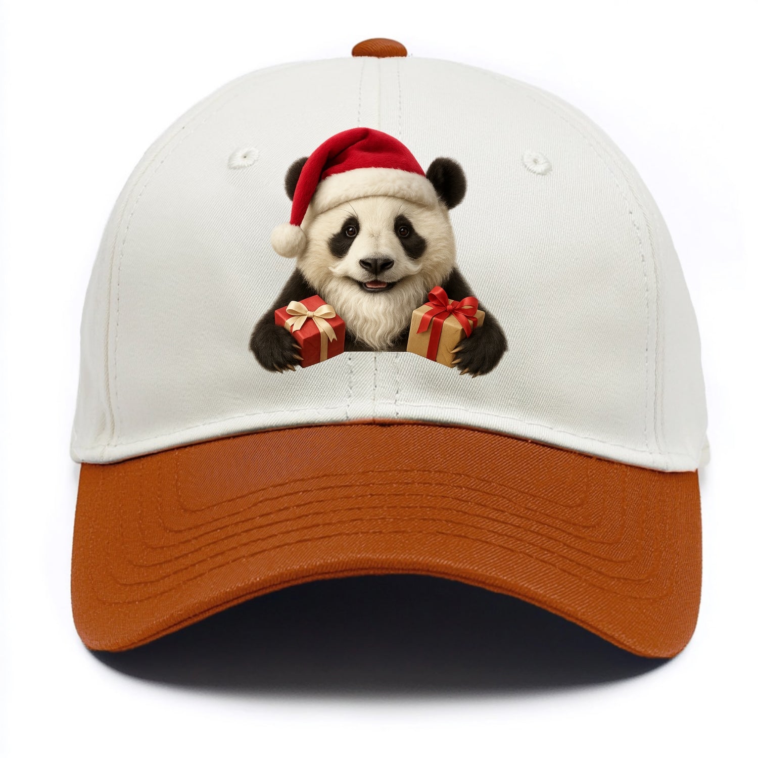 Santa Panda  - Two Tone Cap - Orange