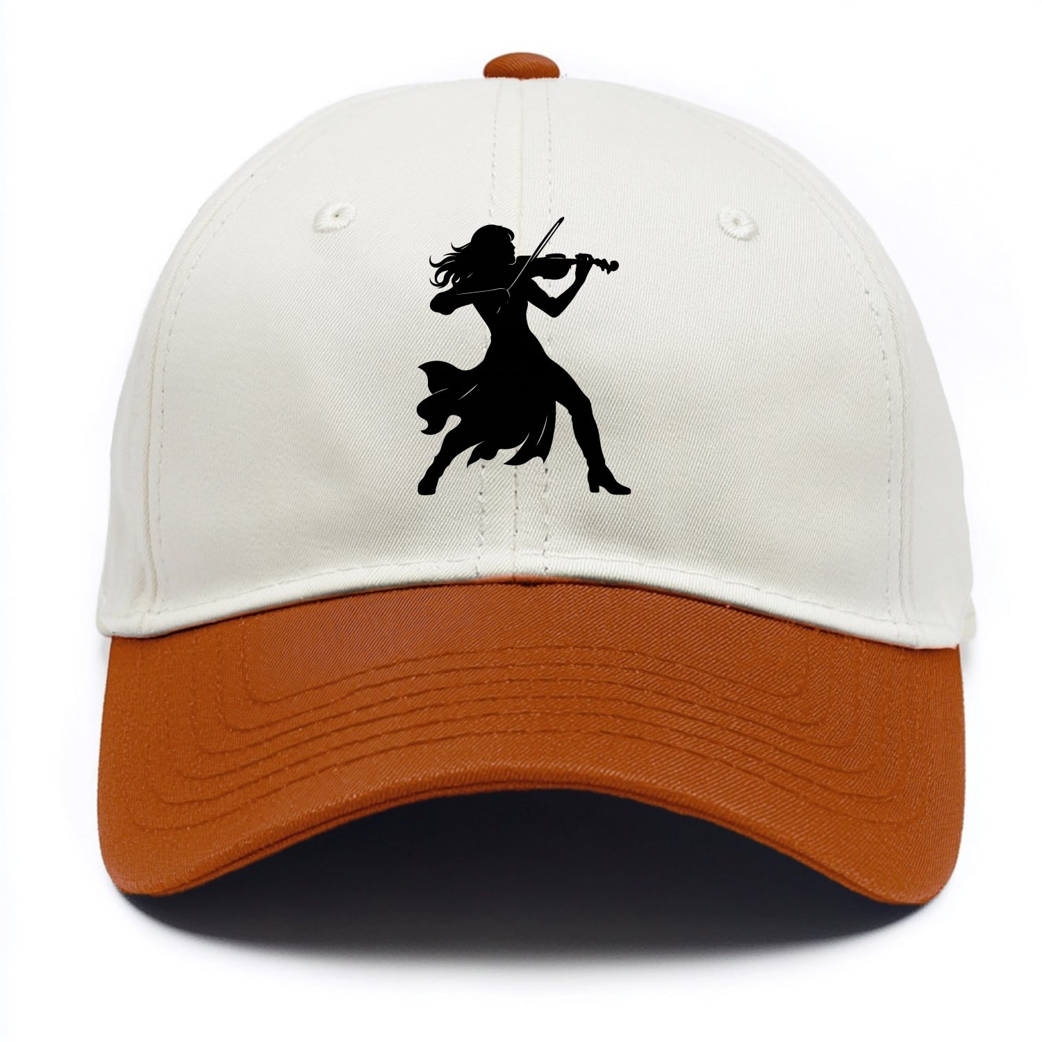 Violinist performing dramatic pose - Two Tone Cap - Orange