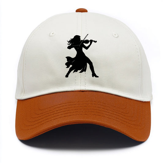 Violinist performing dramatic pose - Two Tone Cap - Orange