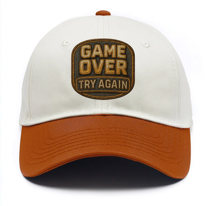 Game Over Try Again  - Two Tone Cap - Orange