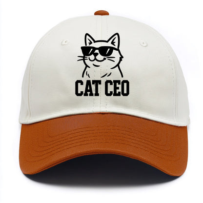 CEO Cat Boss - Two Tone Cap - Orange