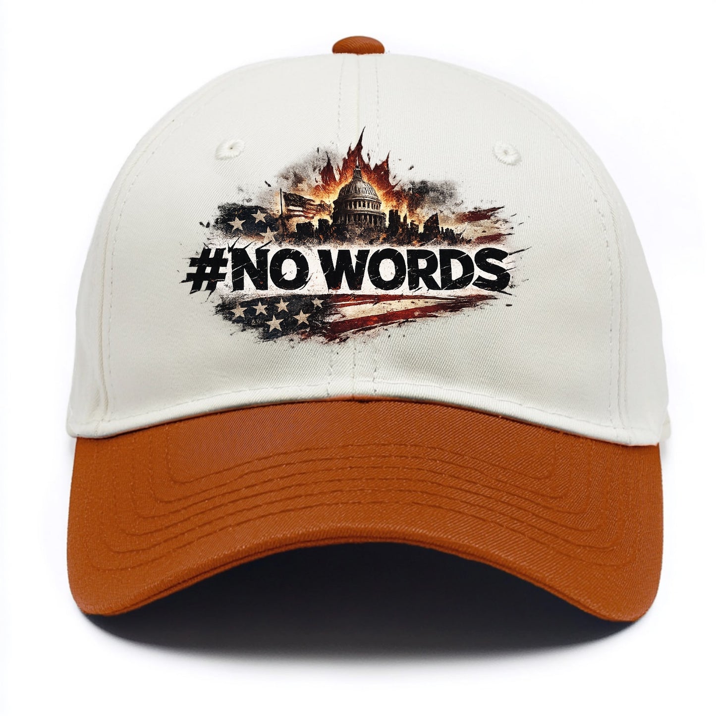 No Words! - Two Tone Cap - Orange