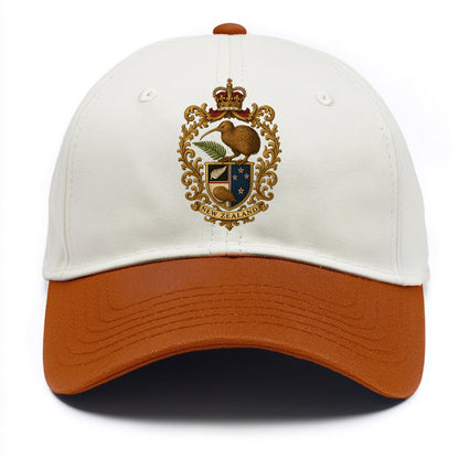 New Zealand Kiwi Emblem  - Two Tone Cap - Orange