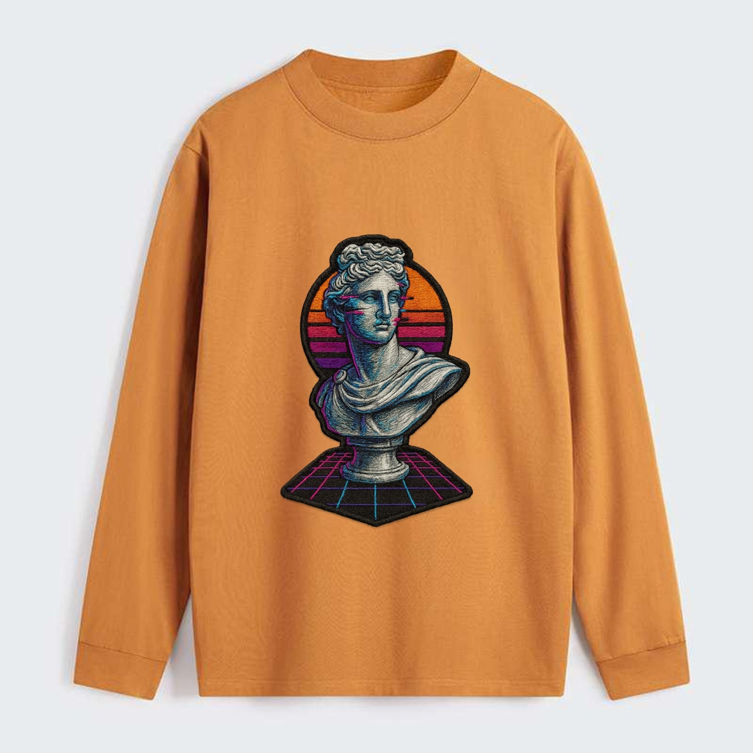Greek Statue - Classic Long Sleeve Shirt - Orange
