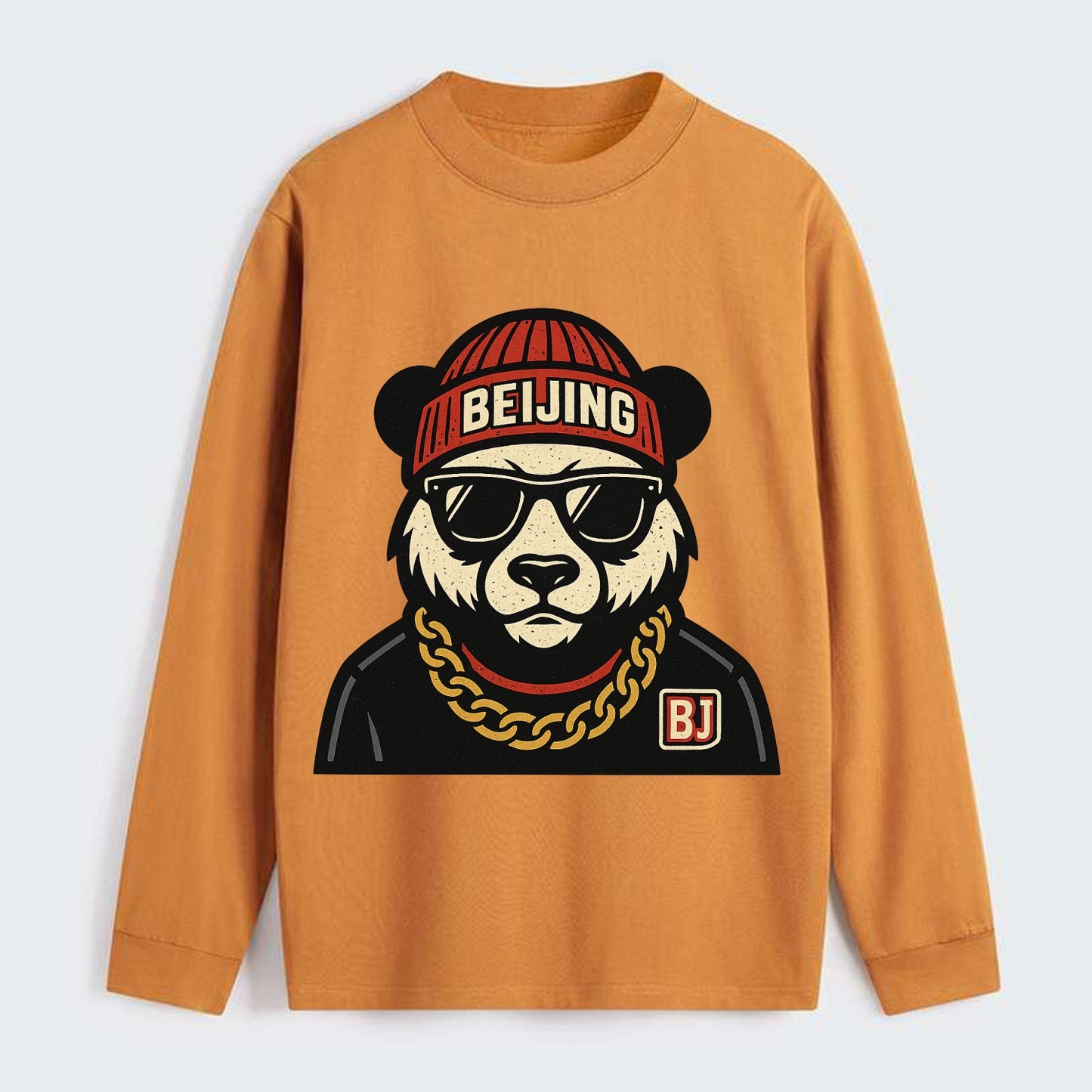 Beijing Panda - Classic Long Sleeve Shirt - Orange