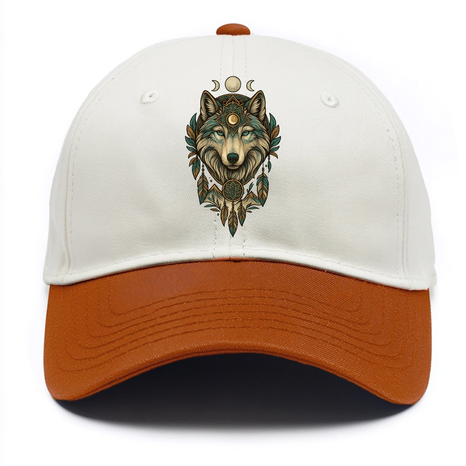 Pearl Wolf Shimmer  - Two Tone Cap - Orange
