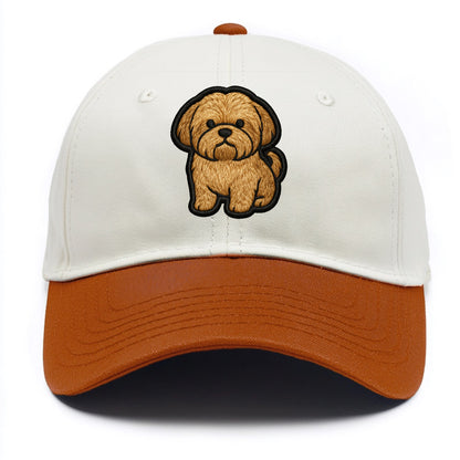 Shih Tzu - Minimalist fluffy design with - Two Tone Cap - Orange