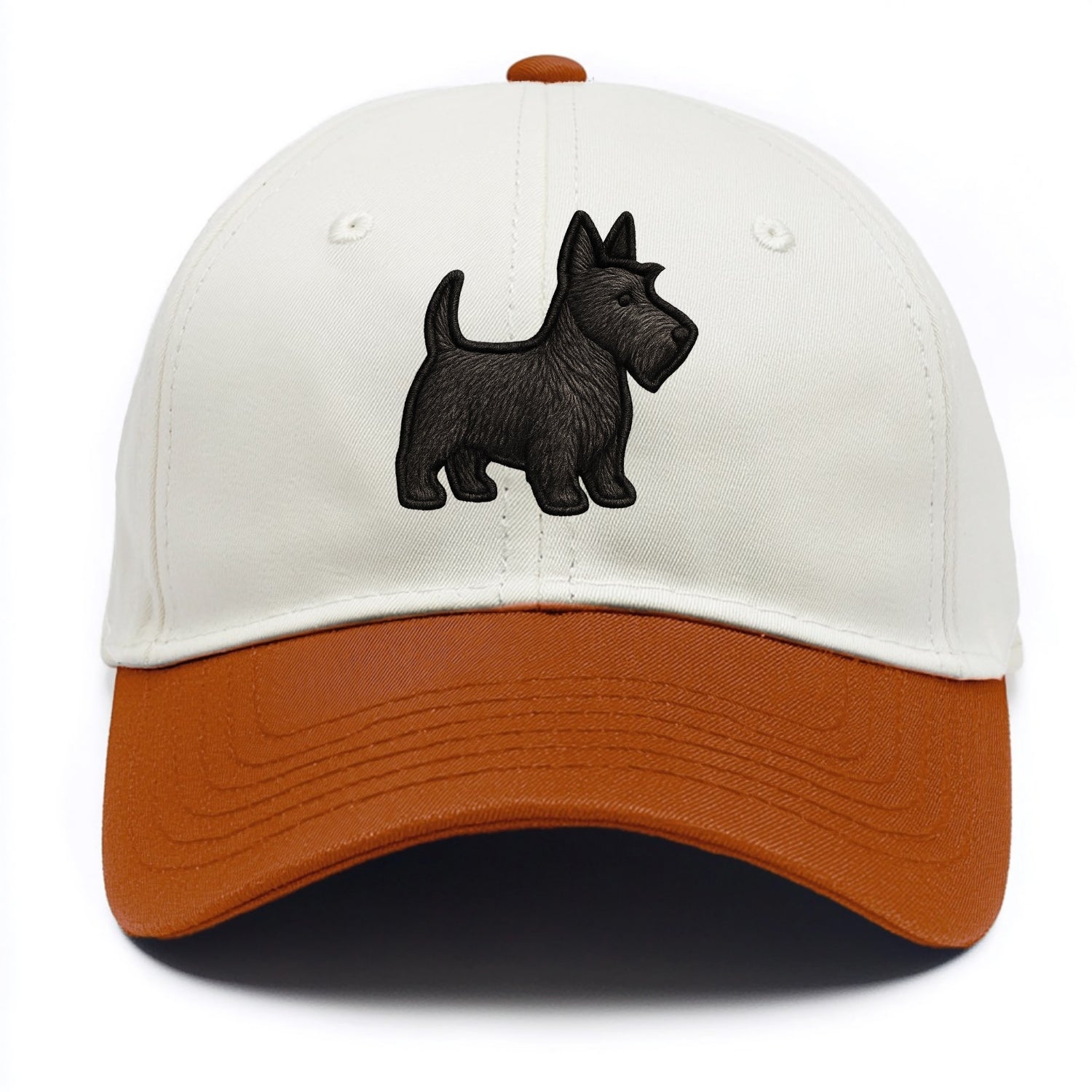 Scottish Terrier - Contemporary scottie - Two Tone Cap - Orange