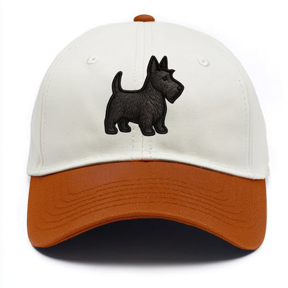 Scottish Terrier - Contemporary scottie - Two Tone Cap - Orange