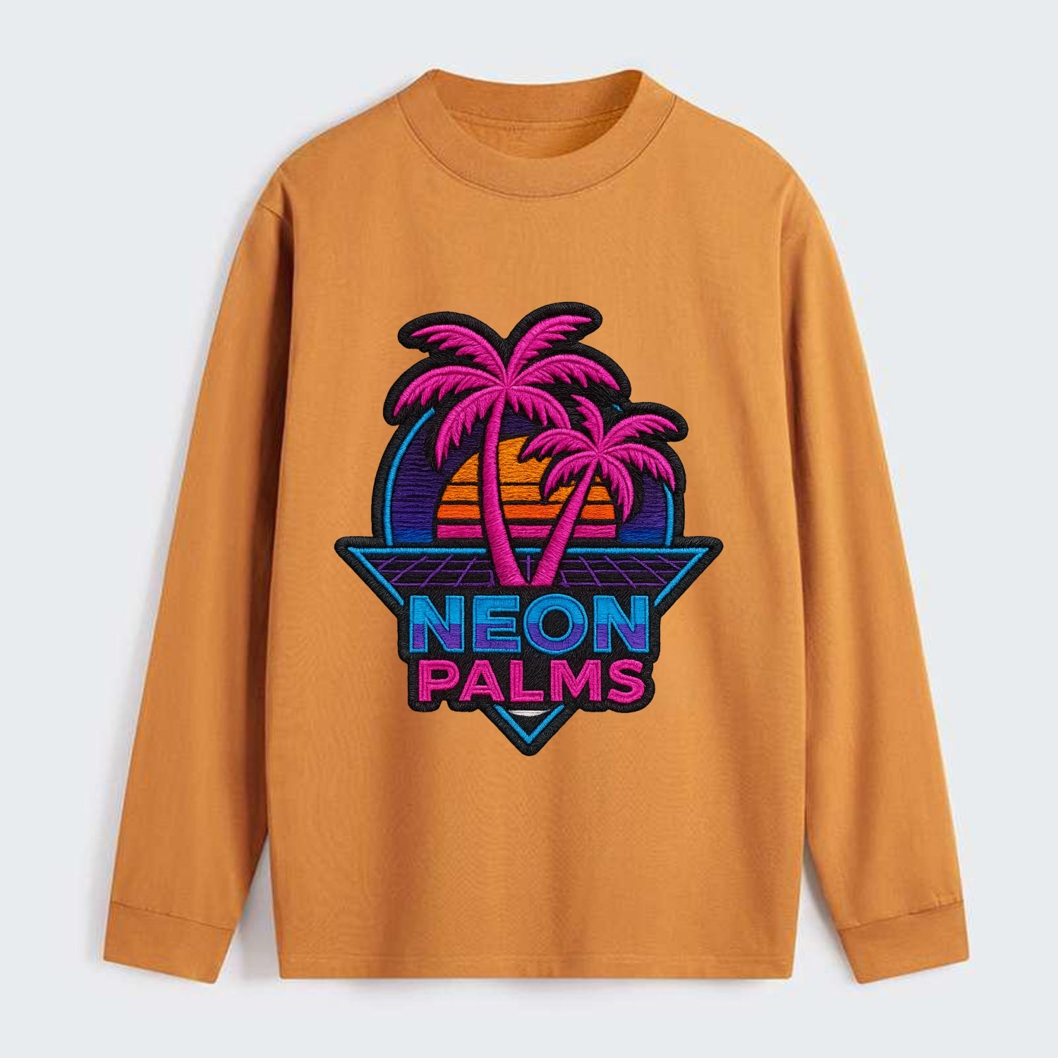 Neon Palms - Classic Long Sleeve Shirt - Orange