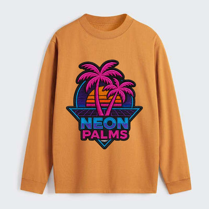 Neon Palms - Classic Long Sleeve Shirt - Orange