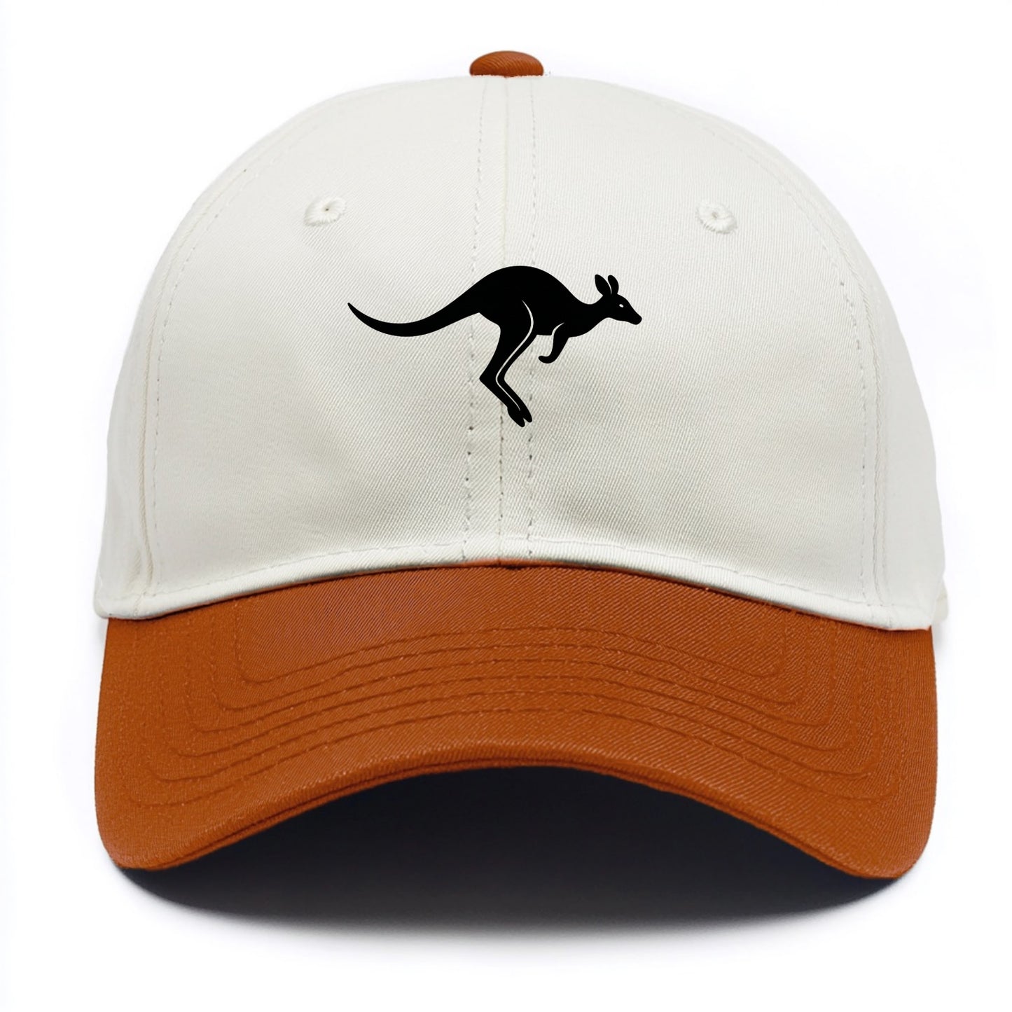 Kangaroo leaping across outback - Two Tone Cap - Orange
