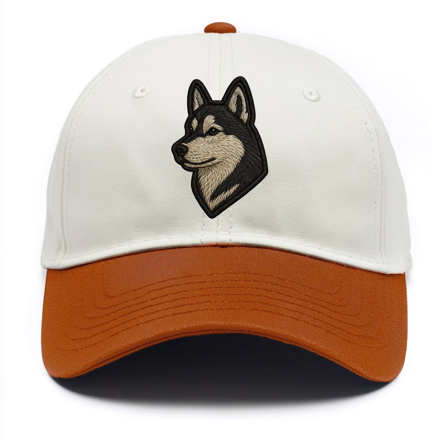 Siberian Husky - Contemporary wolf-like - Two Tone Cap - Orange