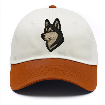 Siberian Husky - Contemporary wolf-like - Two Tone Cap - Orange