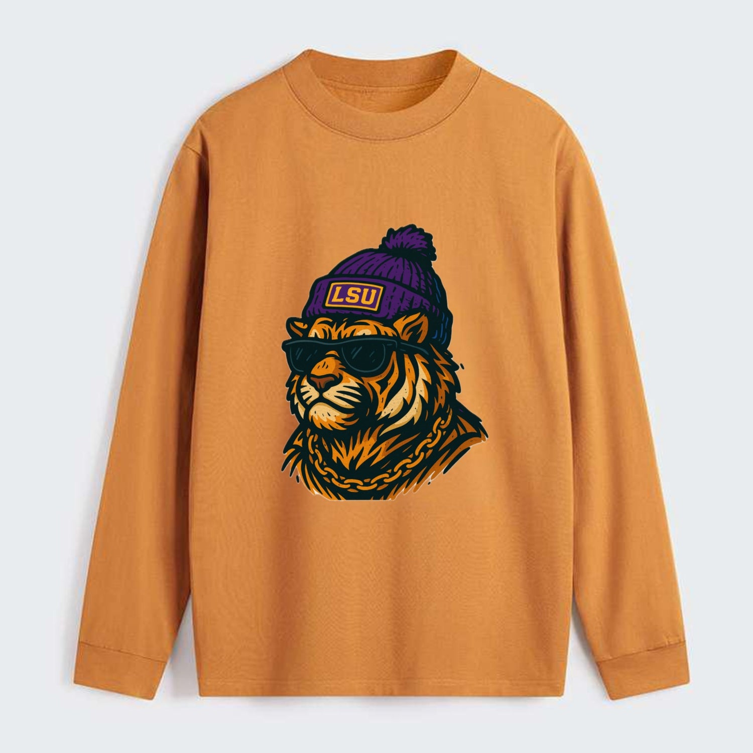 LSU Mike Tiger - Classic Long Sleeve Shirt - Orange