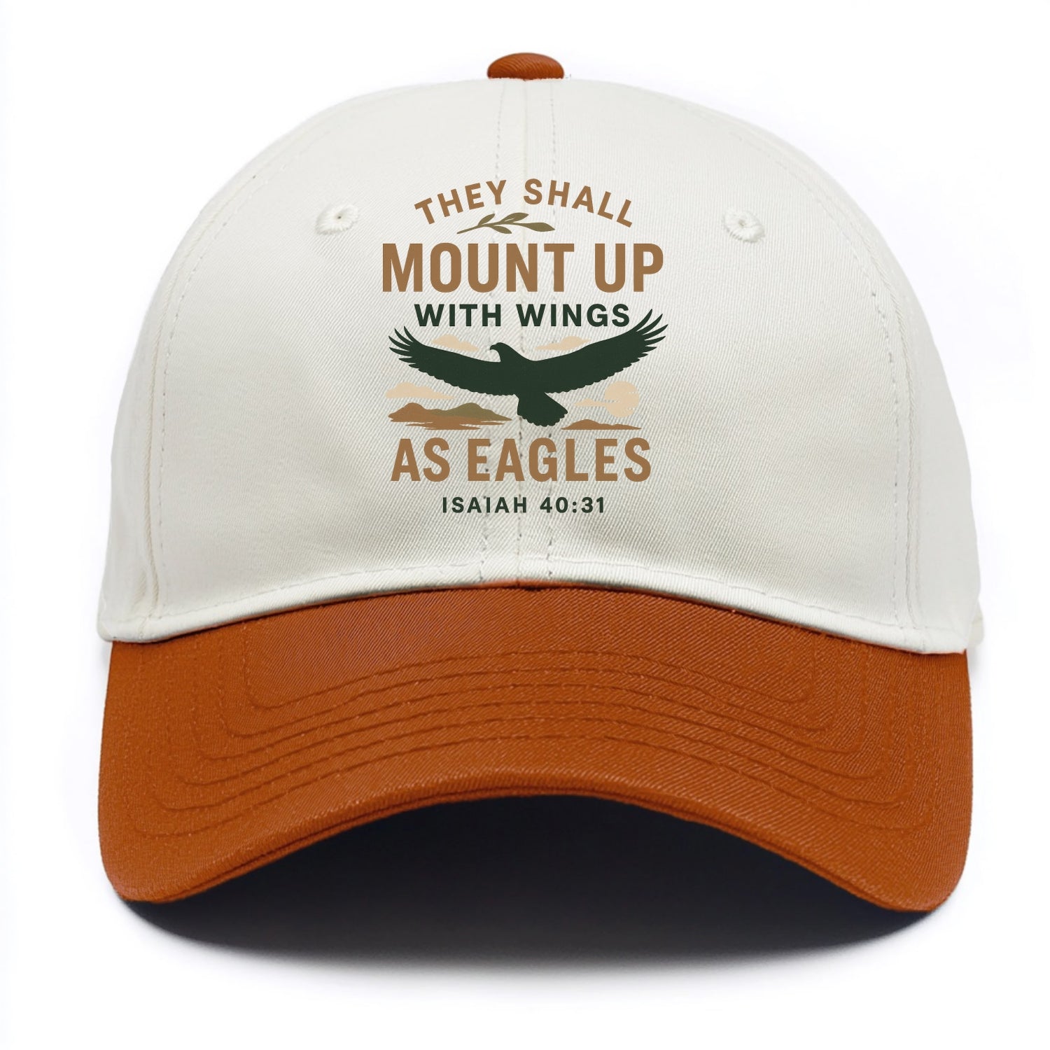 Isaiah 40:31 Eagle - Two Tone Cap - Orange