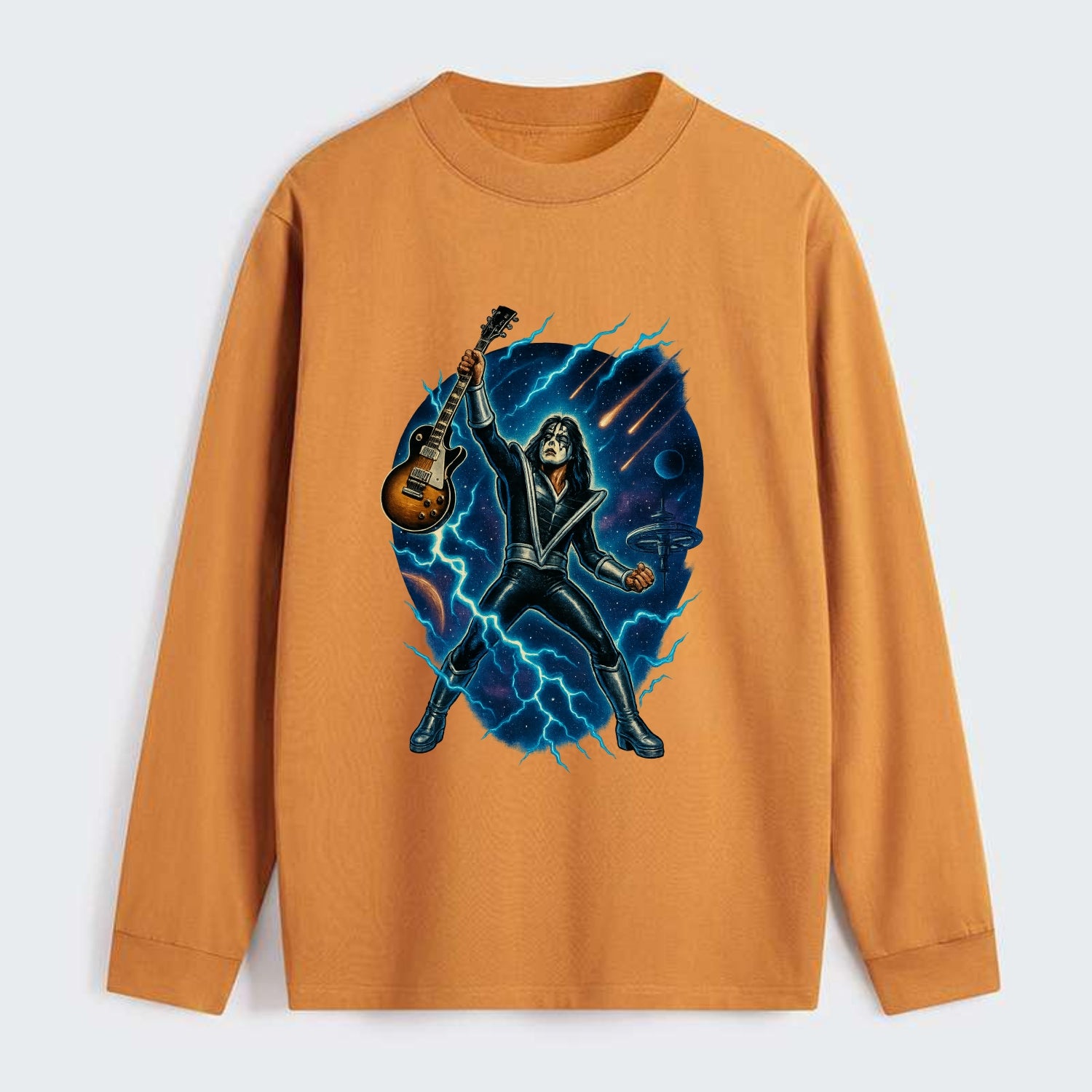 Ace Frehley Cosmic Solo - Classic Long Sleeve Shirt - Orange