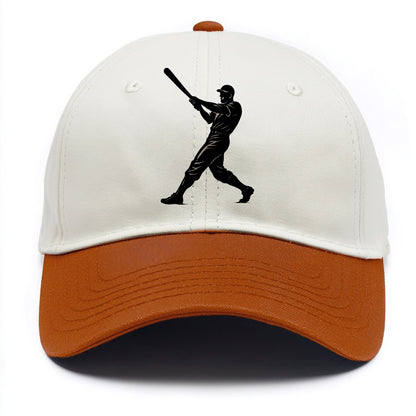 Baseball batter in full swing - Two Tone Cap - Orange