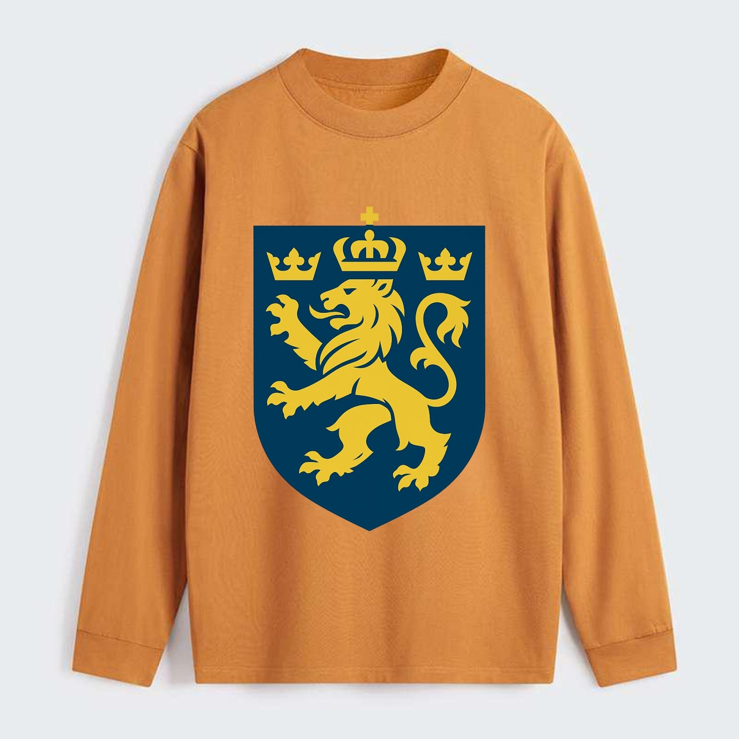 Sweden Three Crowns Emblem - Classic Long Sleeve Shirt - Orange