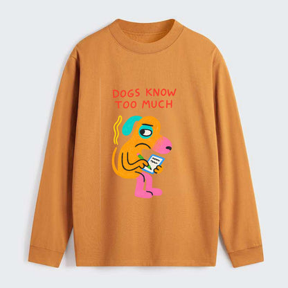 CATS OWN YOU | Cat on throne pointing down - Classic Long Sleeve Shirt - Orange