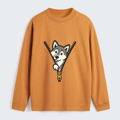 Alaskan Malamute - Classic Long Sleeve Shirt - Orange
