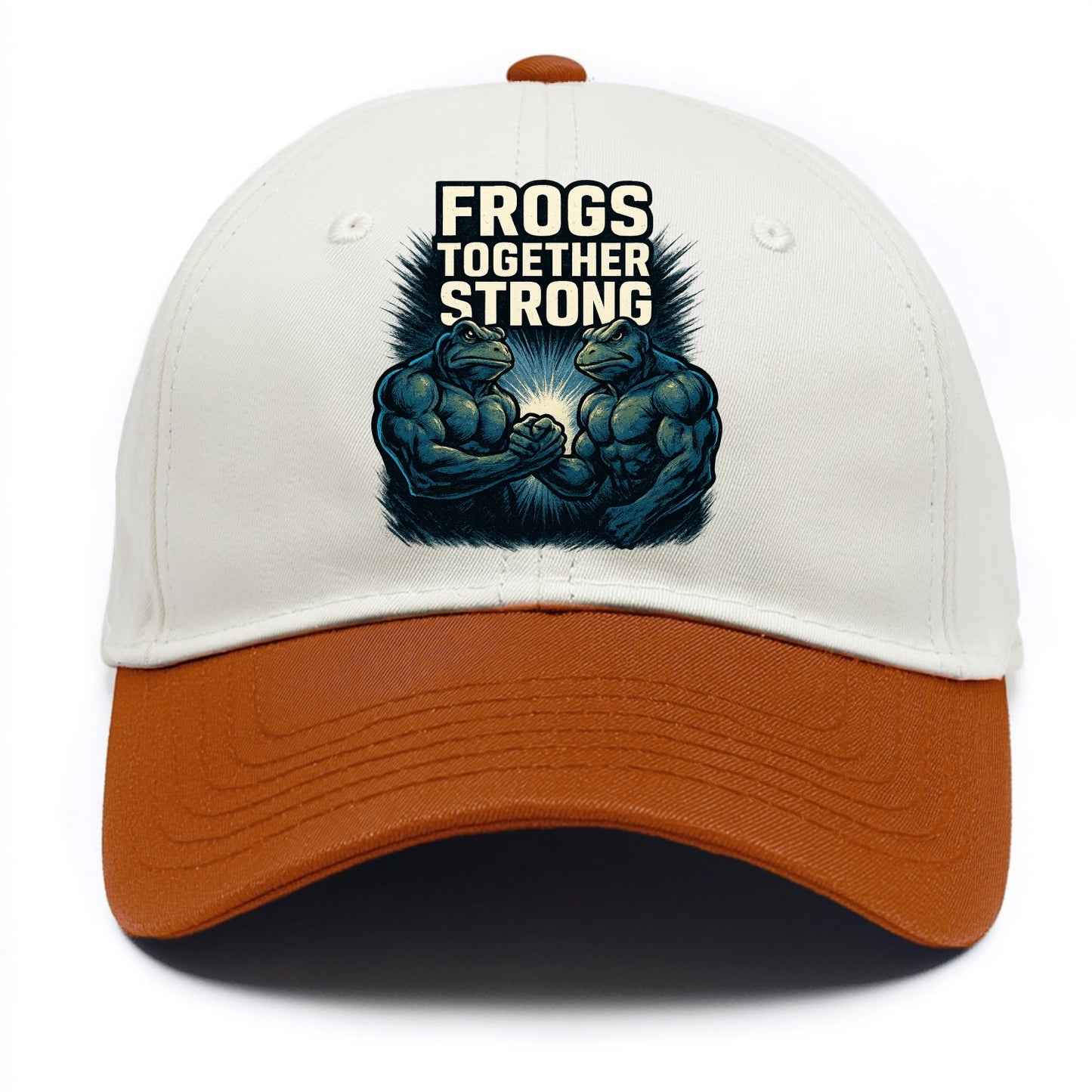 Frogs Together Strong 4 - Two Tone Cap - Orange