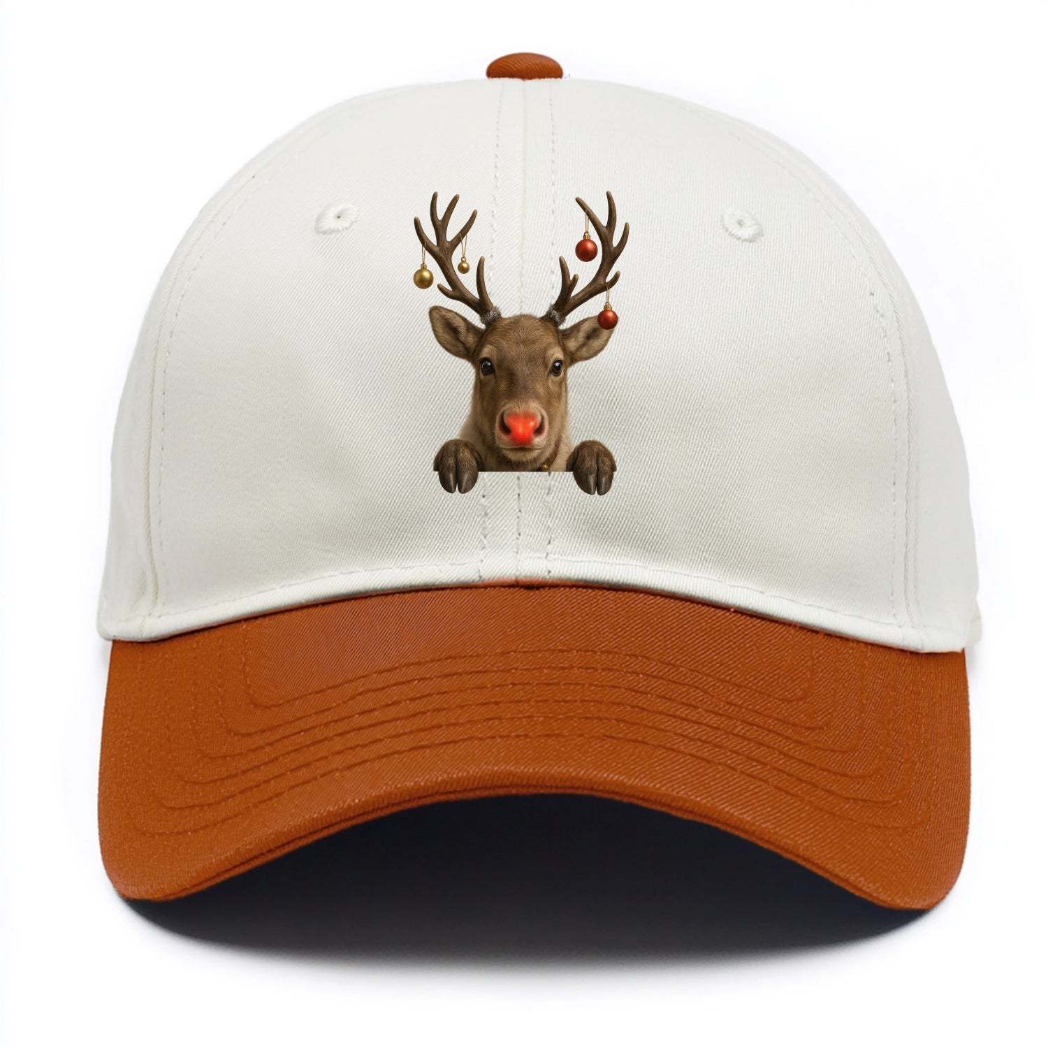 Christmas Reindeer  - Two Tone Cap - Orange