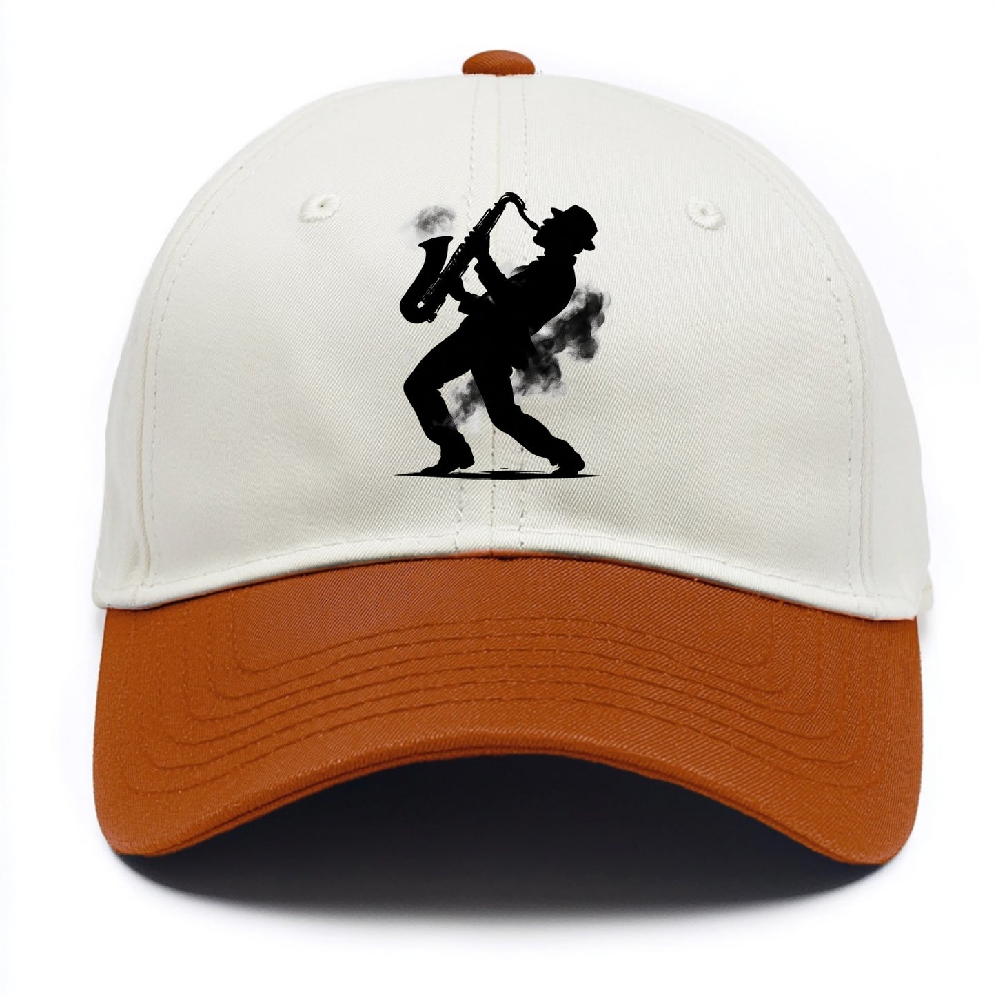 Saxophonist playing jazz in smoky room - Two Tone Cap - Orange
