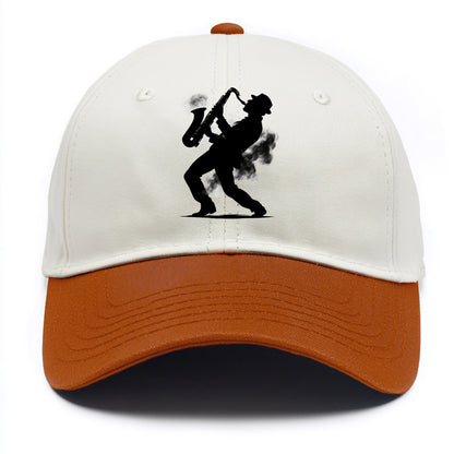 Saxophonist playing jazz in smoky room - Two Tone Cap - Orange