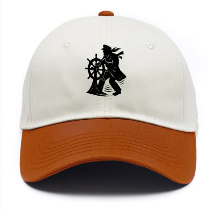 Sailor with ship wheel - Two Tone Cap - Orange