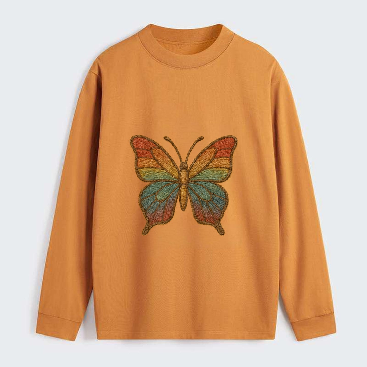 Butterfly Transformation  - Classic Long - Classic Long Sleeve Shirt - Orange