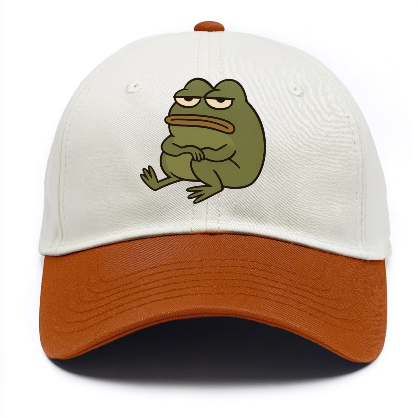 The Frog Judges Silently - Two Tone Cap - Orange